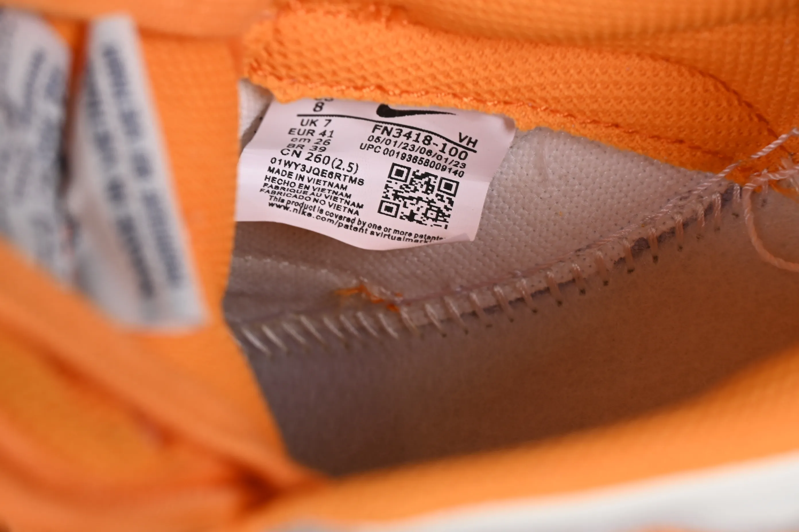 All categories Nk SB Dunk series Nk SB Dunk Low low-top sneakers Nk Dunk Low "Wear and Tear" white orange SB low-top sports and leisure sneakers FN3418-100